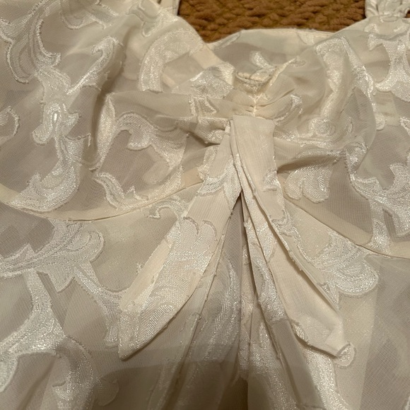 Victoria’s Secret Vintage 80s Gold Label Baby Doll Chemise Slip Mini Dress Cream - Picture 3 of 5